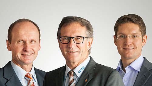 Die drei Geschäftsführer Georg, Hans-Joachim und Bastian Reinhard
