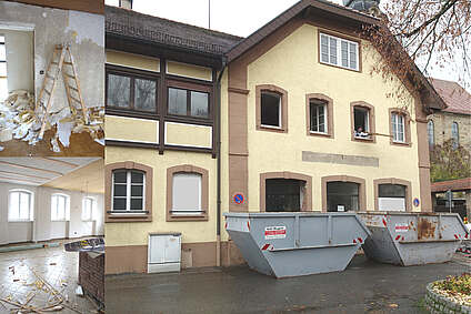 Bildcollage des Umbauobjekts Dreher bei der Sanierung