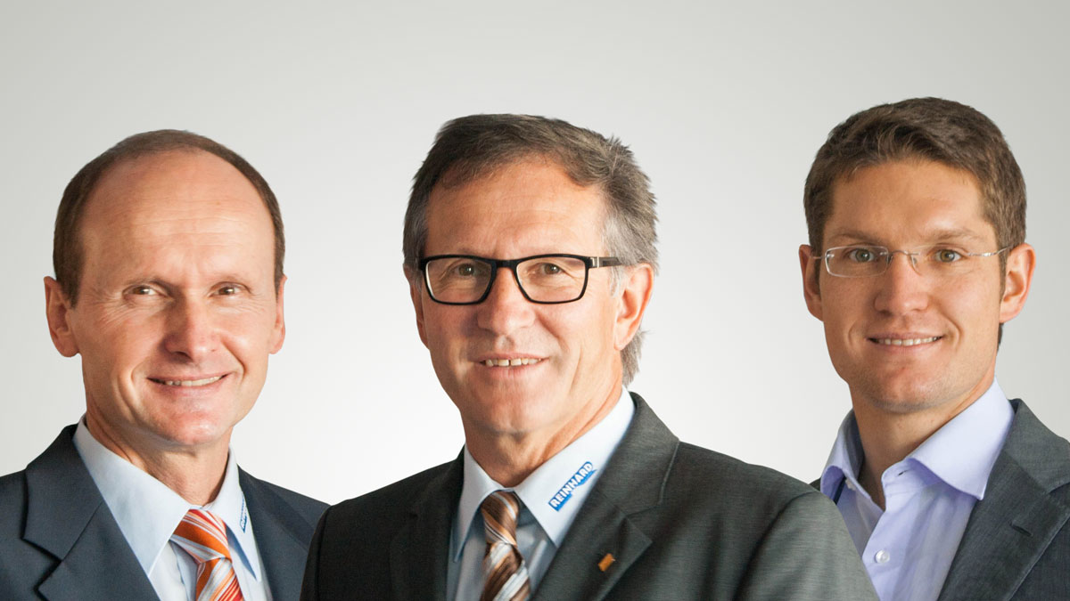 Die drei Geschäftsführer Georg, Hans-Joachim und Bastian Reinhard Die drei Geschäftsführer Georg, Hans-Joachim und Bastian Reinhard
