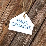 Kleines Schild "Haus Gemacht"