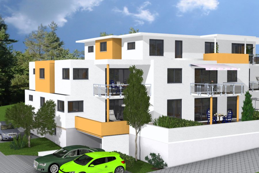 3D Visualisierung eines Mehrfamilienhauses